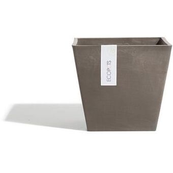 Brico Ecopots bloempot ’Rotterdam’ vierkant taupe 20 cm aanbieding