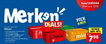 Lidl Coca-Cola Fanta Sprite Minicans aanbieding