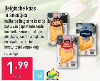 ALDI Belgische kaas in sneetjes aanbieding