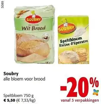 Colruyt Soubry speltbloem aanbieding