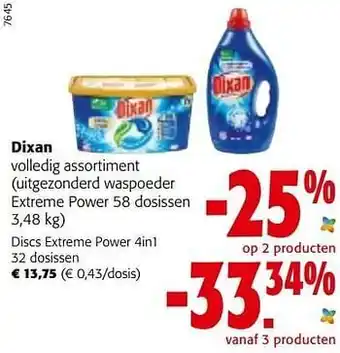 Colruyt Dixan discs extreme power 4in1 aanbieding