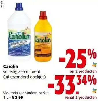 Colruyt Carolin vloerreiniger modern parket aanbieding
