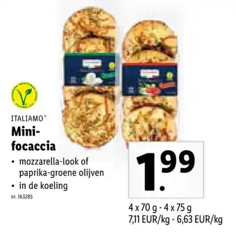 Lidl Italiamo Mini focaccia aanbieding