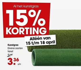 Kwantum Kunstgras aanbieding