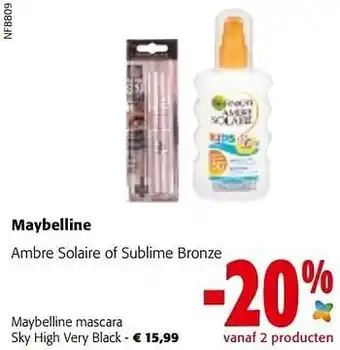 Colruyt Maybelline mascara sky high very black aanbieding