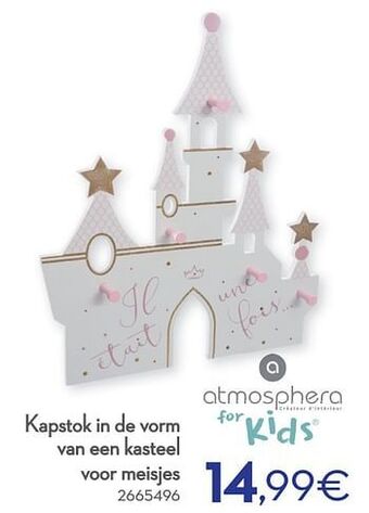 Cora Kapstok in de vorm van een kasteel voor meisjes aanbieding