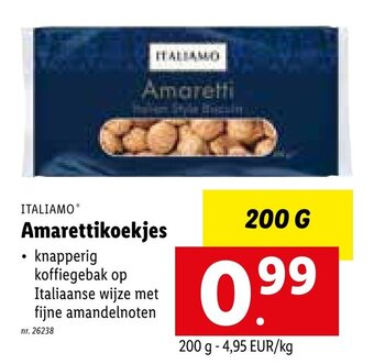 Lidl Italiamo Amarettikoekjes aanbieding