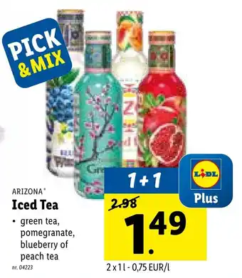 Lidl Arizone Iced Tea aanbieding