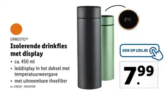 Ernesto Isolerende drinkfles met display