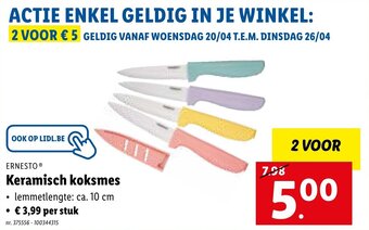 Lidl Ernesto Keramisch koksmes aanbieding