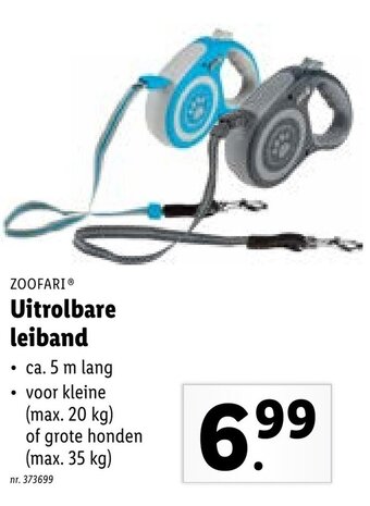 Lidl Zoofari Uitrolbare leiband aanbieding