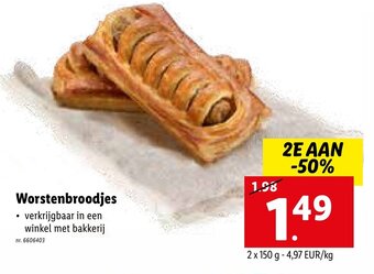 Lidl Worstenbroodjes aanbieding