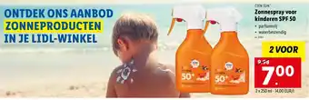 Lidl Cien Sun Zonnespray voor kinderen SPF50 aanbieding
