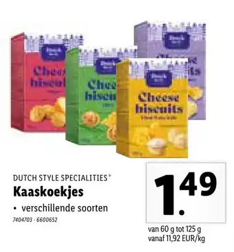 Lidl Dutch Style Specialities Kaaskoekjes aanbieding
