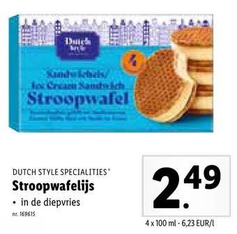 Lidl Dutch Style Specialities Stroopwafelijs aanbieding