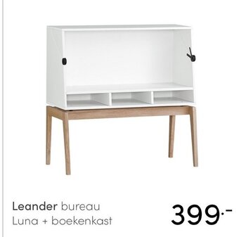 Baby & Tiener Leander bureau Luna + boekenkast aanbieding