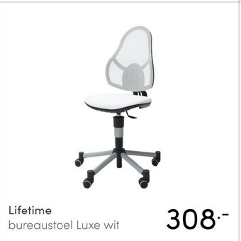 Baby & Tiener Lifetime bureaustoel Luxe wit aanbieding