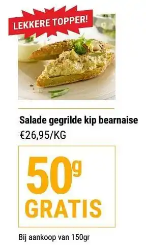 Budgetslager Salade gegrilde kip bearnaise aanbieding