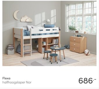 Flexa halfhoogslaper Nor