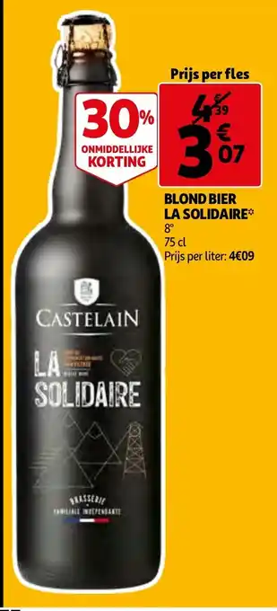 Auchan Blond Bier La Solidaire aanbieding