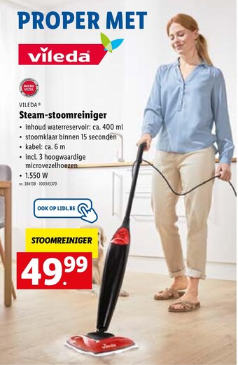 Lidl Vileda Steam-stoomreiniger aanbieding