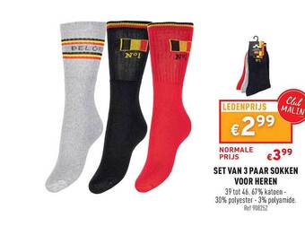 Trafic Set Van 3 Paar Sokken Voor Heren aanbieding