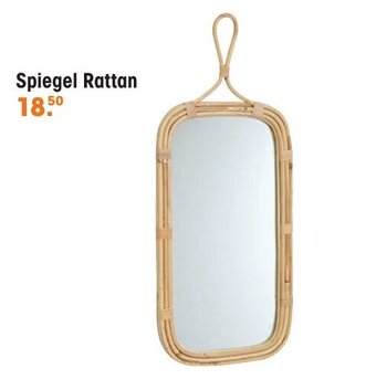 Kwantum Spiegel rattan aanbieding