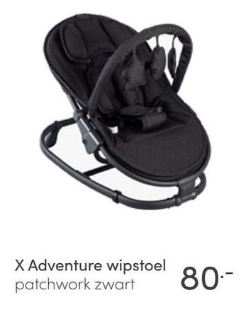 Baby & Tiener X adventure wipstoel patchwork zwart aanbieding