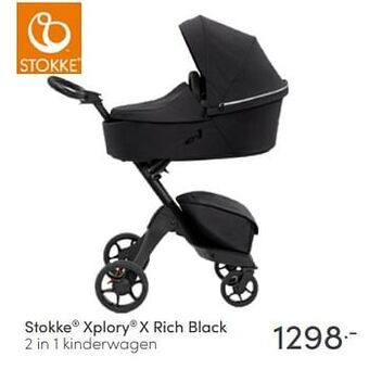 Baby & Tiener Stokke xplory x rich black 2 in 1 kinderwagen aanbieding