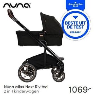 Baby & Tiener Nuna mixx next rivited 2 in 1 kinderwagen aanbieding