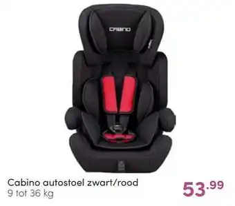 Baby & Tiener Cabino autostoel zwart-rood aanbieding