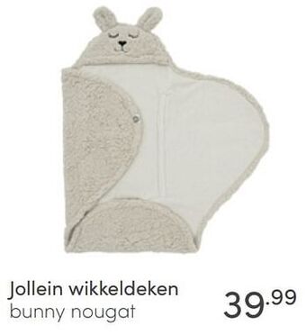 Baby & Tiener Jollein wikkeldeken bunny nougat aanbieding