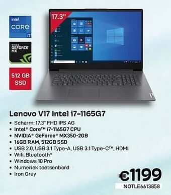 Lenovo v17 intel i7-1165g7