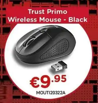 CompuDeals Trust primo wireless mouse - black aanbieding