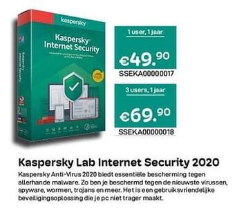 CompuDeals Kaspersky lab internet security 2020 aanbieding