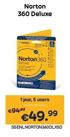 CompuDeals Norton 360 deluxe aanbieding