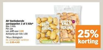 Albert Heijn Ah vastkokende aardappelen aanbieding