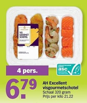 Albert Heijn Ah excellent visgourmetschotel aanbieding