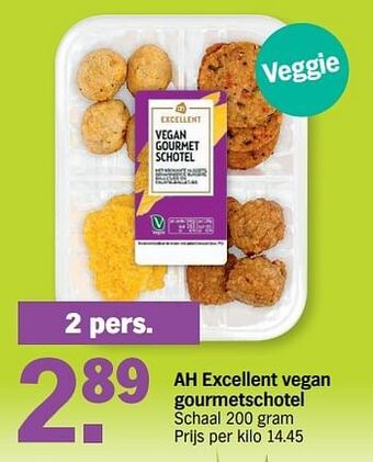 Albert Heijn Ah excellent vegan gourmetschotel aanbieding