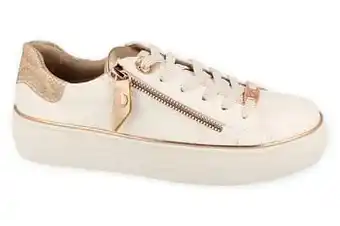 Berca Shoes Dockers Veterschoen Dames - Wit aanbieding