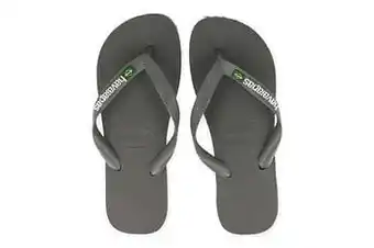 Berca Shoes Havaianas Badslipper Heren Brasil Logo - Grijs aanbieding