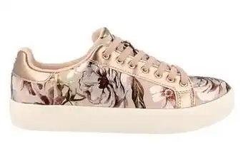 Berca Shoes Tamaris Veterschoen Dames Trend Bloemenprint - Rosegold aanbieding