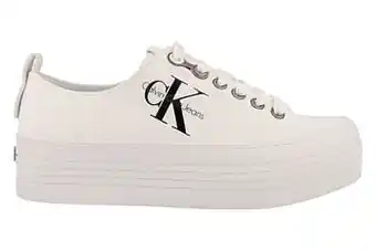 Berca Shoes Calvin Klein Sneaker Laag Zolah Canvas Dames Flatform - Wit aanbieding