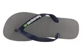 Berca Shoes Havaianas Teenslipper Heren Brazil Logo Steel Grey - Blauw aanbieding