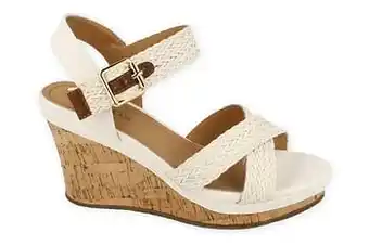 Berca Shoes Sprox Sandaal Trend Plateau Zool - Wit aanbieding