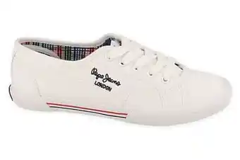 Berca Shoes Pepe Jeans Sneaker Laag Dames Aberlady Vegan - Wit aanbieding