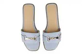 Berca Shoes Mode-Mania Slipper Dames - Lichtblauw aanbieding