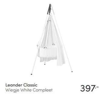 Baby & Tiener Leander classic wiegje white compleet aanbieding