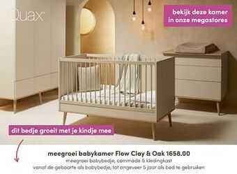 Baby & Tiener Meegroei babykamer flow clay + oak aanbieding