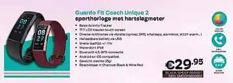CompuDeals Guardo fit coach unique 2 sporthorloge met hartslagmeter black aanbieding